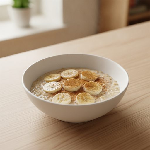 Porridge de avena con plátano y canela