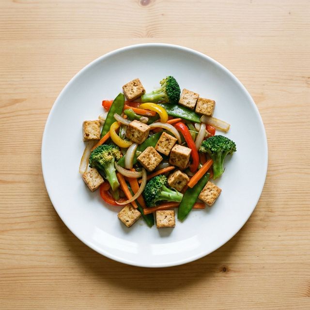 Dinner: Salteado de tofu y verduras al wok