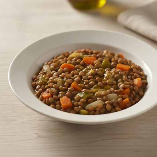 Lentejas estofadas con verduras